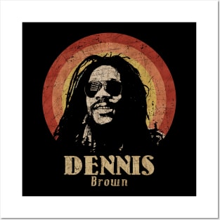 Retro Sunset Dennis Brown Posters and Art